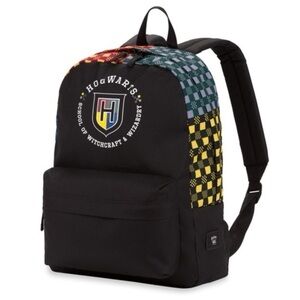 VANS x Harry Potter Hogwarts Backpack Black Multi House Colors School Unisex